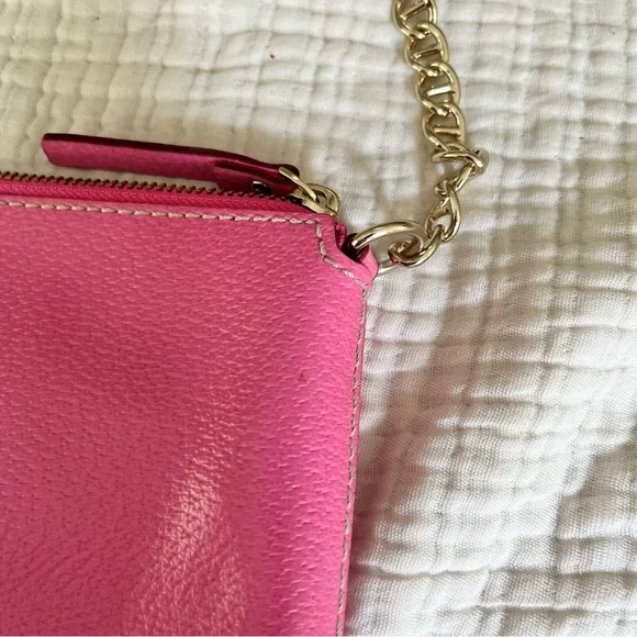 Kate Spade | Pink Leather Shoulder Zip Purse Handbag - Picture 2 of 9